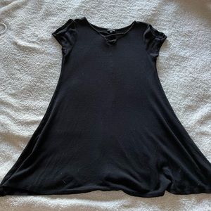 black waffle dress